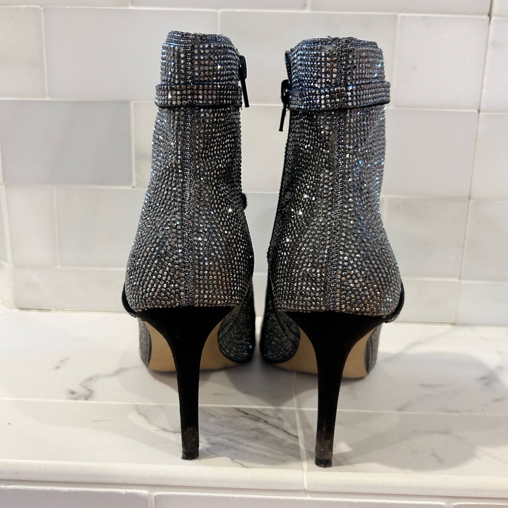 INC Womens International Concepts Shoes Inc Isauria Stiletto Booties Rhinestone - Picture 5 of 8